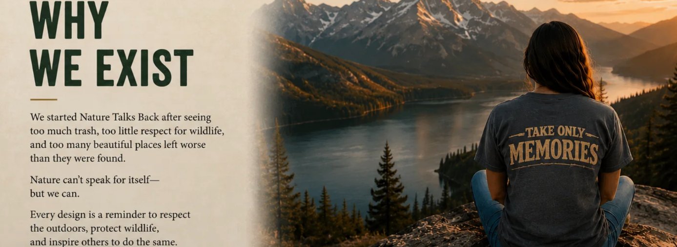 Founder Image, Original Nature Talks Back Piece, Why We Exist