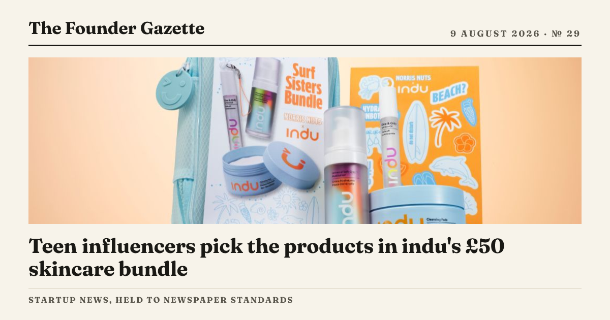 Example of a Founder Gazette Shareable image